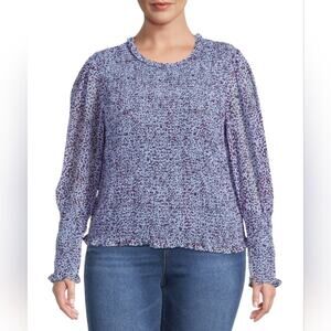 🩷 Terra & Sky 3x Purple Smocked Top